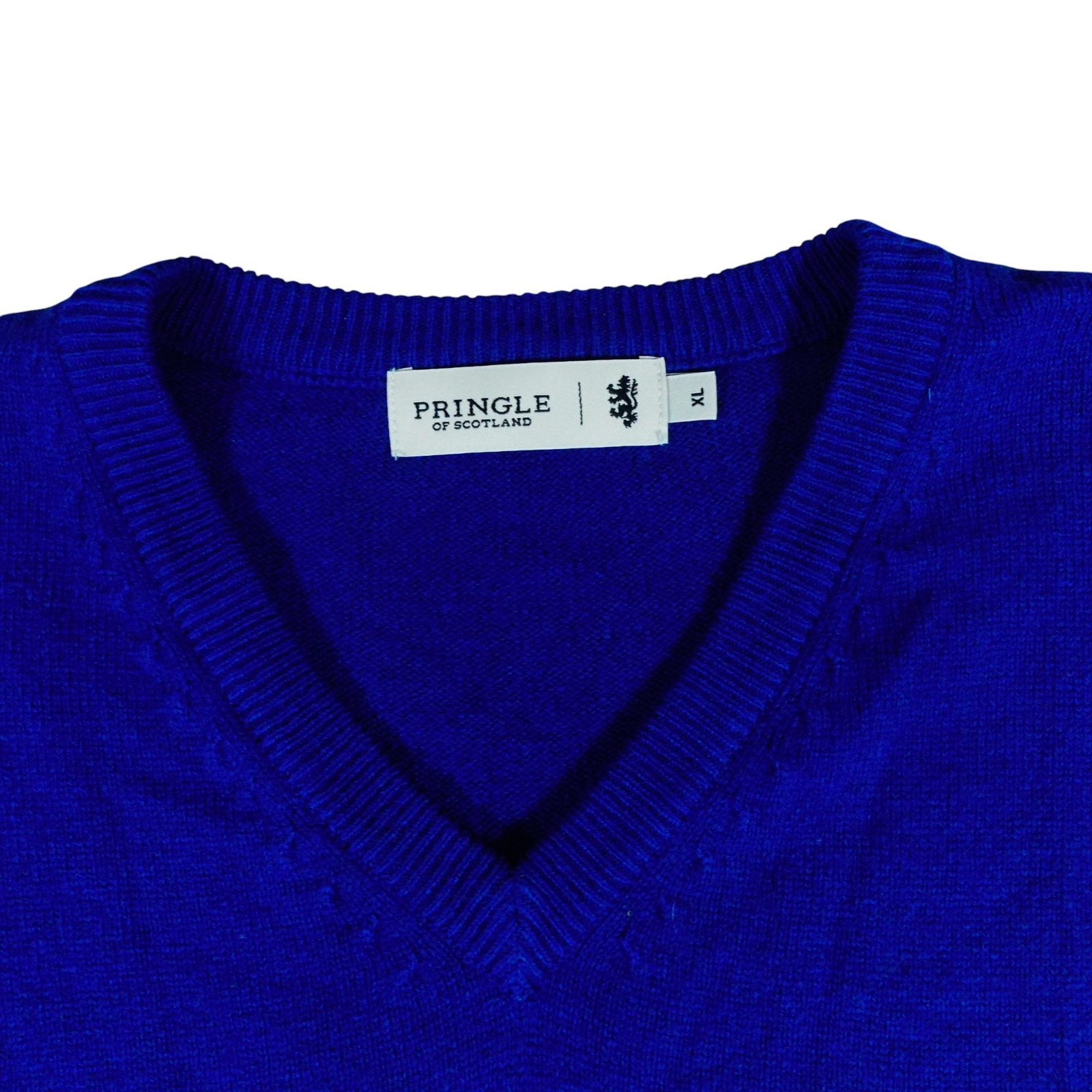 Pringel Of Scotland Blue Wool Woolmark Pure Vest Golf Outdoors Preppy Sweater Xl — image 3 of 7